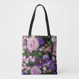 Lavender Bloom Blommigt Toit Bag Tygkasse