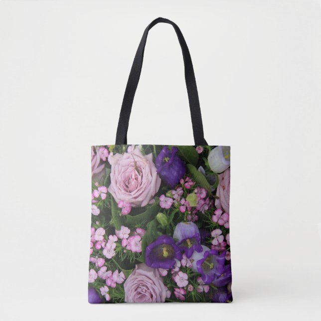 Lavender Bloom Blommigt Toit Bag Tygkasse (Framsida)