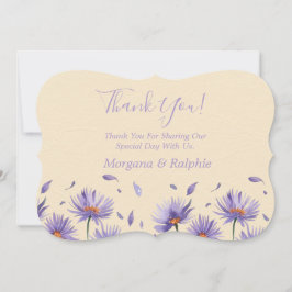 Lavender Bloom Wildblommor Bröllop Tack Kort