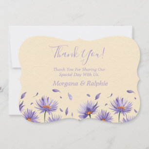 Lavender Bloom Wildblommor Bröllop Tack Kort