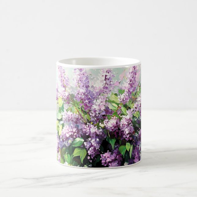 Lavender Blooming Lilac Bouquet Kaffemugg (Center)