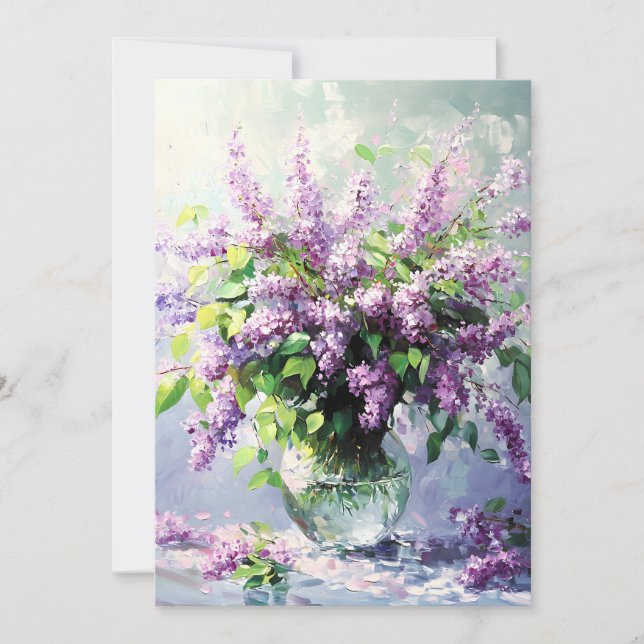 Lavender Blooming Lilac Bouquet Meddelande (Framsida)