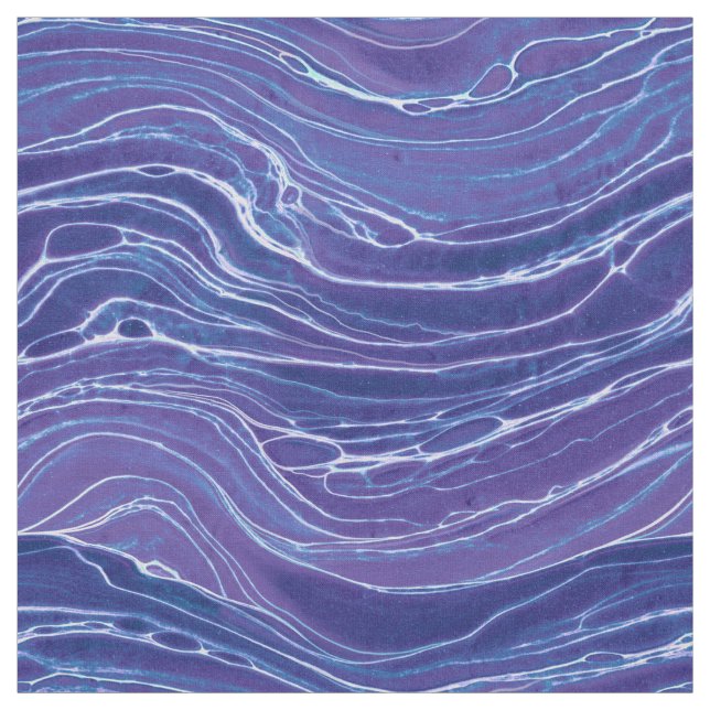 Lavender Blue Abstrakt Vinkarare Mönster Tyg (Provkarta)