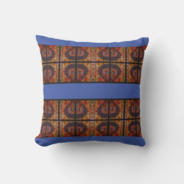 Lavender Blue Accent etiopian Traditional Throw  Kudde (Framsida)