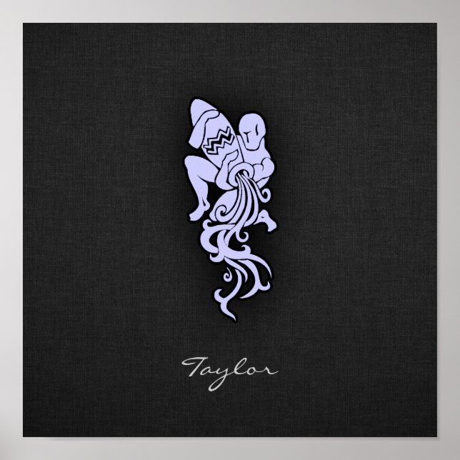 Lavender Blue Aquarius Poster (Framsidan)