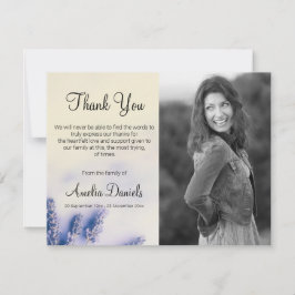 Lavender Blue Funeral tackkort Inbjudningar