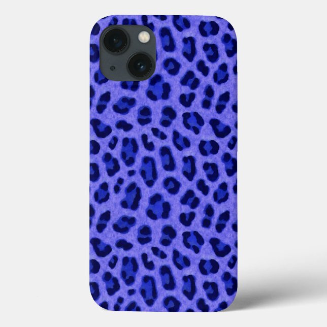 Lavender Blue Leopard Animal Print Skin Mönster (Baksida)