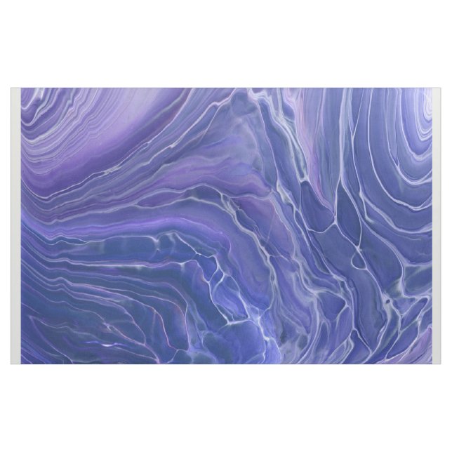 Lavender Blue Marble Acrylic Abstrakt Tyg (Yard)