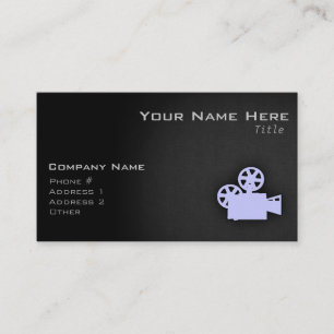 Lavender Blue Movie Camera Visitkort