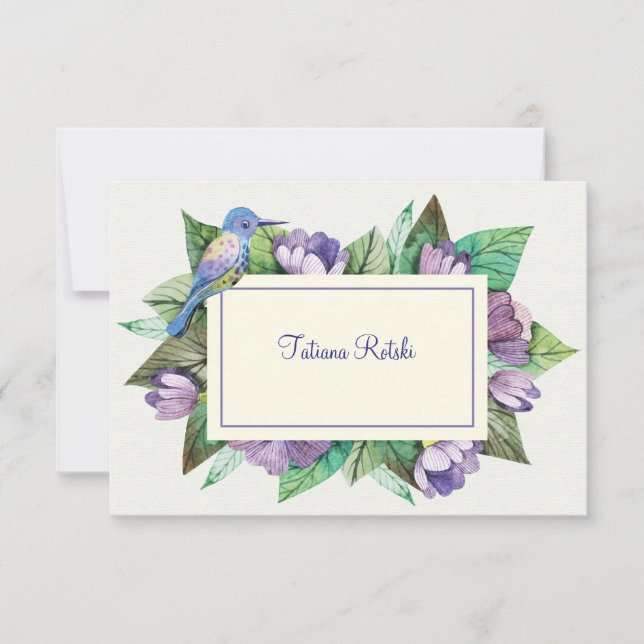 Lavender Blue Personlig Stationery Inbjudningar (Framsida)