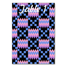 Lavender Blue Rosa Kente Wedding Reception Bord