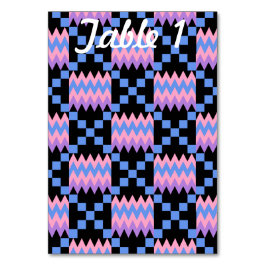 Lavender Blue Rosa Kente Wedding Reception Bord Bordsnummer