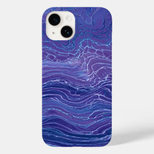 Lavender Blue Snöre Marble Acrylic Abstraction