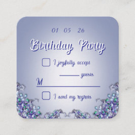 Lavender Blue Spring Florals Enclosure Card Tilläggskort