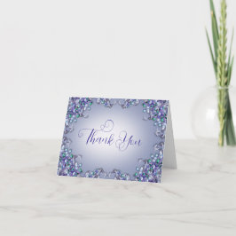 Lavender Blue Spring Lilac Florals Thank You Card Tack Kort