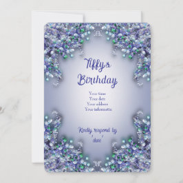 Lavender Blue Spring Lilac Invitation Card Tack Kort