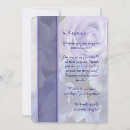 Lavender Blue Vår Ro Blommigt Birthday Card Inbjudningar