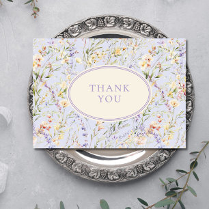 Lavender Blue WildblomBaby Shower Tack Kort