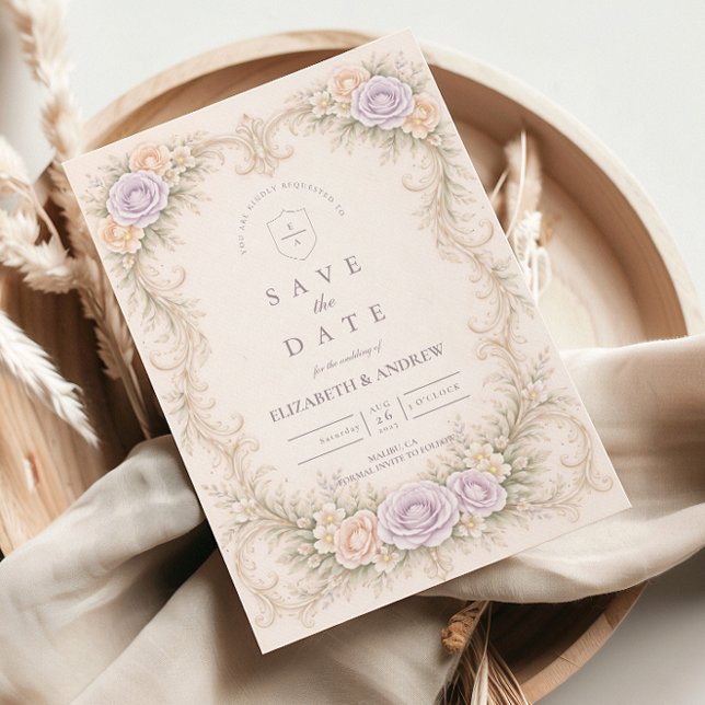 Lavender Blush Baroque Garden Wedding Spara Datumet (Skapare uppladdad)