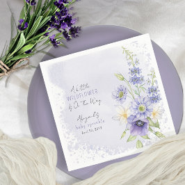Lavender Boho A Little Wildblomme Baby Sprinkle Pappersservett