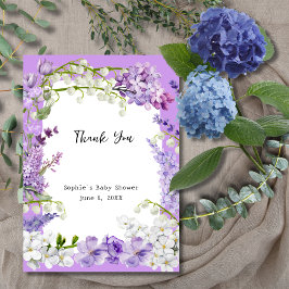 Lavender Boho Baby in Bloom Baby Shower Tack Kort