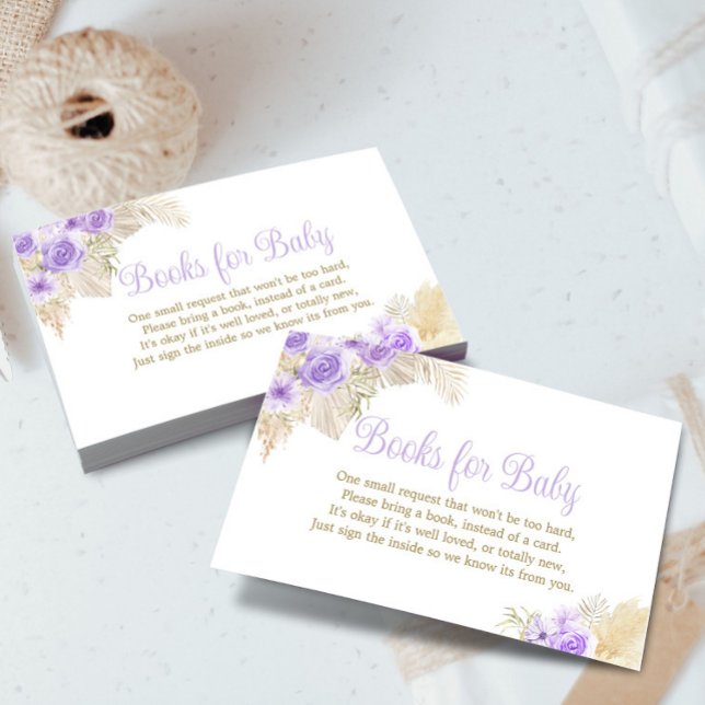 Lavender Boho Pampas Blommigt Handflatan Diaper Ra Tilläggskort (Skapare uppladdad)