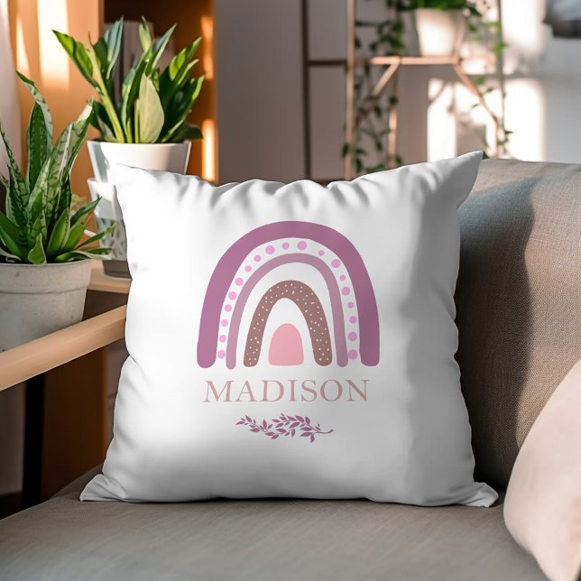 Lavender Boho Rainbow Personlig Dekorativ kudde (Skapare uppladdad)