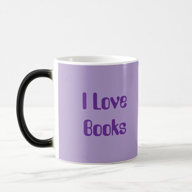 Lavender Book Lovers Morphing Mug Magisk Mugg (Vänster)