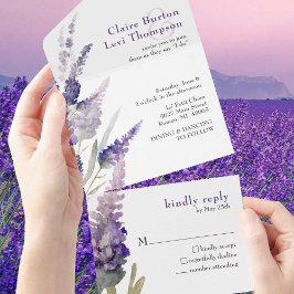 Lavender Botanical Lila blommor Bröllop