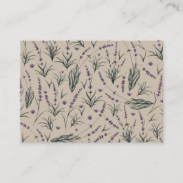 Lavender Botanical Pattern Business Card Visitkort