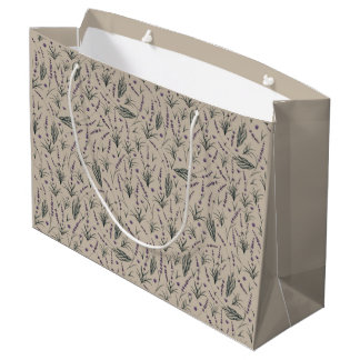 Lavender Botanical Pattern Gift Bag