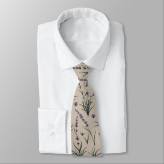 Lavender Botanical Pattern Necktie Slips