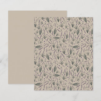 Lavender Botanical Pattern Paper Sheet