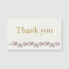 Lavender bough med Elegant Guld Script Tack