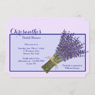 Lavender Bouquet-inbjudan Inbjudningar