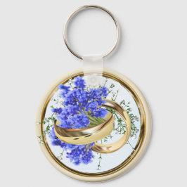 Lavender Bouquets guld ringar Nyckelring