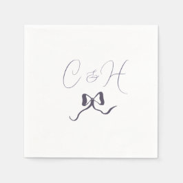 lavender bow bröllop pappersservett