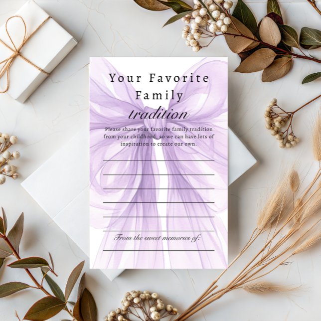 Lavender Bow Family Tradition Keepsake (Skapare uppladdad)