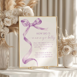 Lavender Bow Hur stort är Mamma Belly Shower Game? Poster