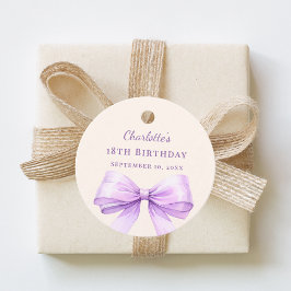 Lavender bow ivory DIY write by hand birthday Gåvor Etiketter