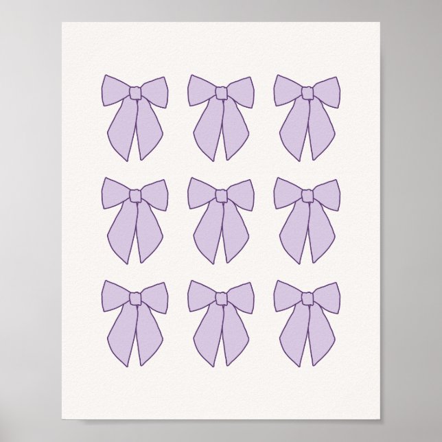 Lavender Bows Coquette Poster (Framsidan)