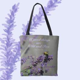 Lavender Bra Sak Vild och Free Bumblebee Tygkasse