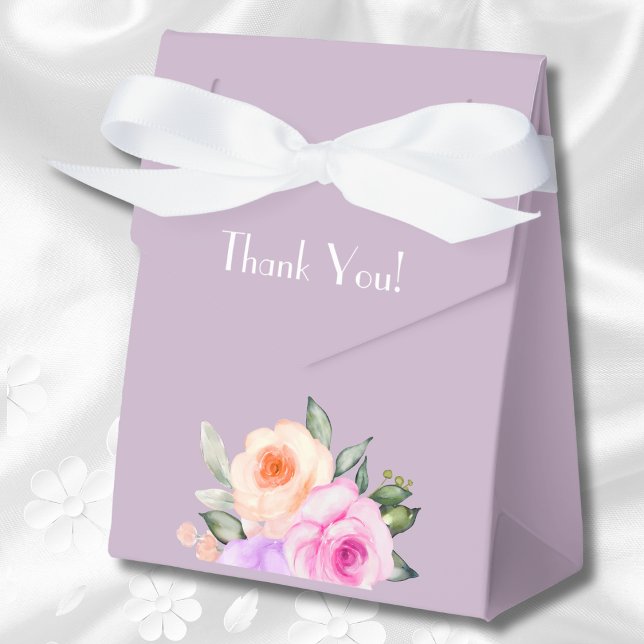 Lavender Bright Peach Rosa ros Möhippa Presentaskar (Skapare uppladdad)