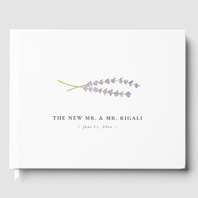 Lavender Bröllop Guest Bok Ideas (Framsida)