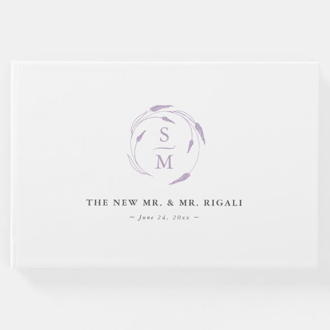 Lavender Bröllop Guest Bok Ideas (Framsida)