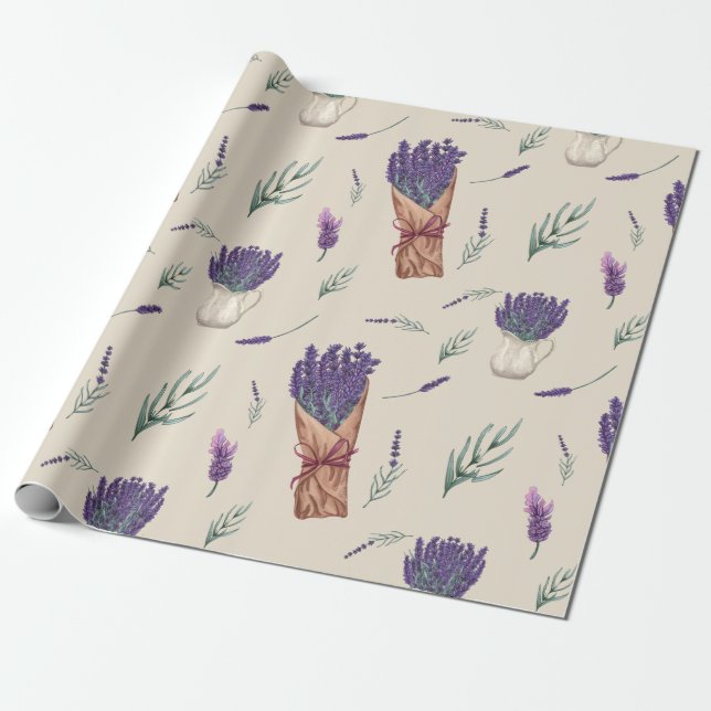 Lavender Bröllop, Möhippa, giftavfall Presentpapper (Utrullad)