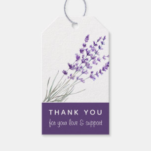 Lavender Bröllop Tack Gift Märkres Presentetikett