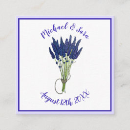 Lavender Bunch Flower Blommigt Bröllop Möhippa Tilläggskort