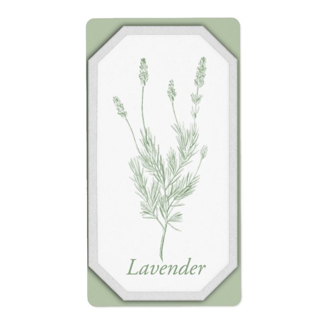 Lavender Burk-etikett Fraktsedel (Framsidan)