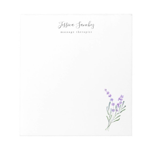 Lavender Business Namn Anteckningsblock (Framsida)